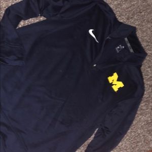 Nike Michigan half zip long sleeve pull over